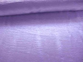 Partijstof  Stretch satijn  Zilver met klein kreukje. Polyester/lycra e.d. 1,45 mtr. breed
