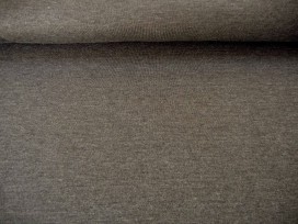 Iets dikkere kwaliteit Muisgrijs gemeleerde tricot. Ook heel geschikt voor jurkjes en rokjes. 70%pe/27%visc./3%sp. 1.50 mtr.br.