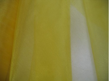 Organza stof geel