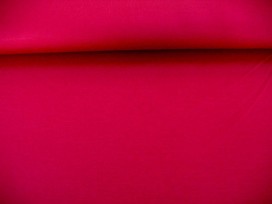 Iets dikkere kwaliteit warmrode tricot. Ook heel geschikt voor jurkjes en rokjes. 70%pe/27%visc./3%sp. 1.50 mtr. br.