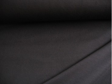 Iets dikkere kwaliteit Zwarte tricot. Ook heel geschikt voor jurkjes en rokjes. 70%pe/27%visc./3%sp. 1.50 mtr.br.