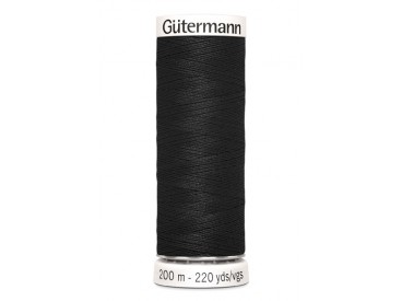 Gutermann garen 000 zwart 200 meter  100% polyester