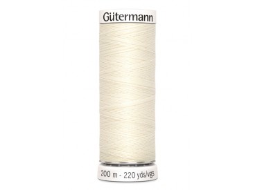 Gutermann garen  200 mtr  001  Ivoorwit