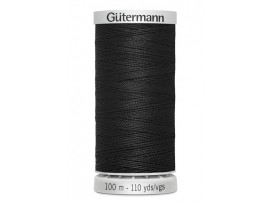 Supersterk garen van Gutermann  Zwart   000  100 mtr