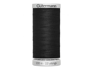 Supersterk garen van Gutermann  Zwart   000  100 mtr