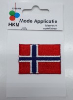 Applicatie Noorse vlag  middelgroot  52x32mm