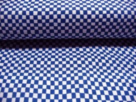 Quiltkatoen Blauw/wit ruitje 1004q