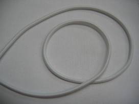 Koord elastiek wit 3 mm. Een rol van 50 meter.