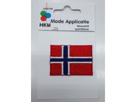 Applicatie Noorse vlag groot 7x5 cm