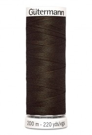 Gutermann garen  Donkerbruin 200 mtr.  Kleurnummer  021