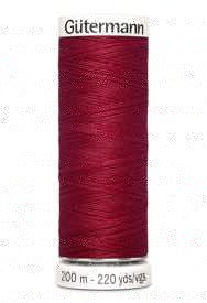 Gutermann garen 200 mtr. Donker rood Kleurnummer 384