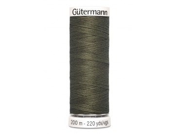 Gutermann naaigaren 200 meter  Kleurnummer 676  Donker legergroen