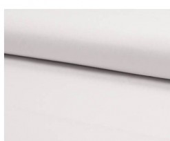 Deze witte katoen/polyester is geschikt voor mondkapjes.  65% polyester, 35% katoen.  1,40 meter breed  Wassen 80-90 graden.