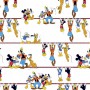 Disney stof Met Micky Mouse and friends  100% Gekaard poplin katoen (100% American Carded Cotton Poplin)  150 cm breed.  120 gr/