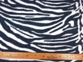 Coral fleece tijger zwart wit stuk van 1 meter