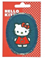 Hello Kitty Ovaal jeans Mini Staand rood jurkje en strik