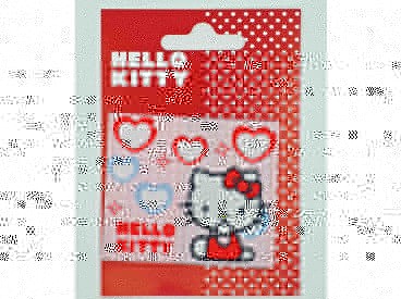 Hello Kitty  Rechthoek  Roze met hartjes