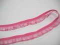 Elastisch kant met ruche Pink 15mm