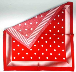 Boerenzakdoek  Rood met witte stippen  BZ1