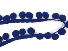 Pompom sierband Oekotex  Blauw