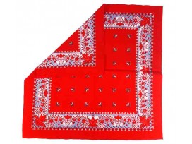 Boerenzakdoek  Rood met Franse lelie  BZ6