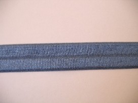 Elastisch vouwtres biaisband Jeansblauw 457