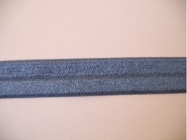 Elastisch vouwtres biaisband Jeansblauw 457