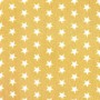 Honingraat fleece oker geel met witte sterren  14052-034