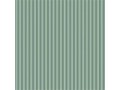 Een mintgroen/oudgroene lengtestreep.. De streep is 2 mm. breed.. 100% Katoen 1.45 mtr. br. 110 gram p/m2
