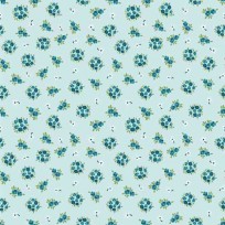 Dapper katoen Floral Flair  Mintgroen met boeketjes