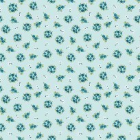 Dapper katoen Floral Flair  Mintgroen met boeketjes