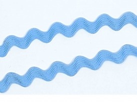 Zigzagband Licht blauw 12mm.