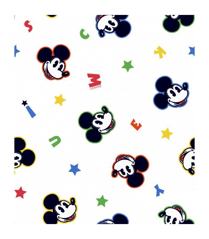 Disney stof met ster en letters