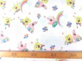 Een poplin/katoen met een  leuke Spongebob print. 100% katoen 1.50 mtr. br 120 Gr/M2