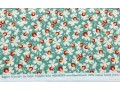 Quiltkatoen Benartex Minibloem met groen, rood en geel 1008q