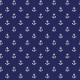 Maritiem  Donkerblauwe poplin met witte ankertjes 15529-008N