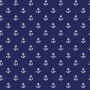 Maritiem  Donkerblauwe poplin met witte ankertjes 15529-008N