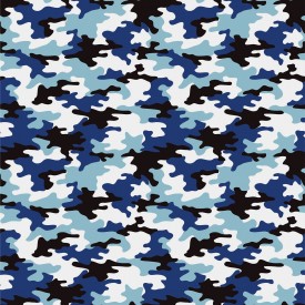 Legerprint  poplin Serie 1  Blauw  15572-008N