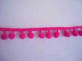 Bolletjesband pompom mini Pink  80cm lang