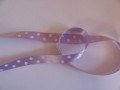 Satijnband Lila met stip 15mm