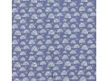 Mousseline  Jeansblauw met witte regenboog  15513-006N