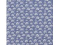 Mousseline  Jeansblauw met witte regenboog  15513-006N