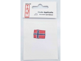 Applicatie Noorse vlag  klein  23x17mm