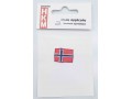 Noorse vlag applicatie.  23x17mm  Opstrijkbaar