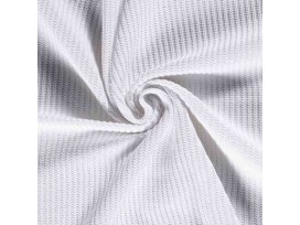 Knitwear stof gebreid met kabels Wit