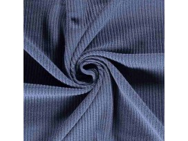Knitwear stof gebreid met kabels Jeansblauw