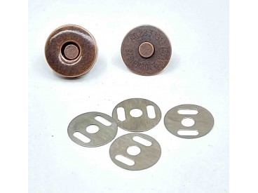 Inslag drukknopen Brons Magnetisch 18mm
