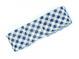 Biaisband bundel 2 mtr   Kobalt BB ruit  1226H
