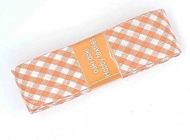 Biaisband bundel 2 mtr   Oranje BB ruit  5011H