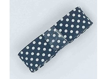 Biaisband bundel 2 mtr  Zwart met witte stipjes  1001H